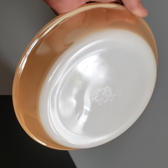 Vintage Fire King Peach Lustre 9" Milk Glass Pie Plate - Picture 10 of 16